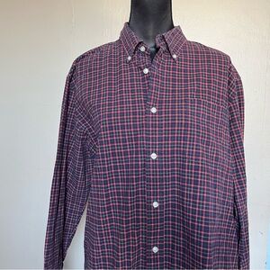 St Johns Bay 90s red and blue plaid flannel shirt
